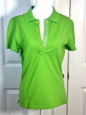 NWT Women’s Lime Green Pima Cotton Golf Polo Country Club Resort S Bobby Jones